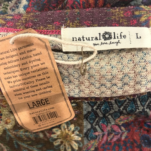 Natural Life Colorful Patchwork Long Sleeve Top - Picture 8 of 9